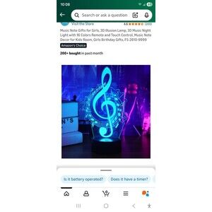 OkiyiD Music Note Gifts for Girls, 3D Illusion Lamp Brand New